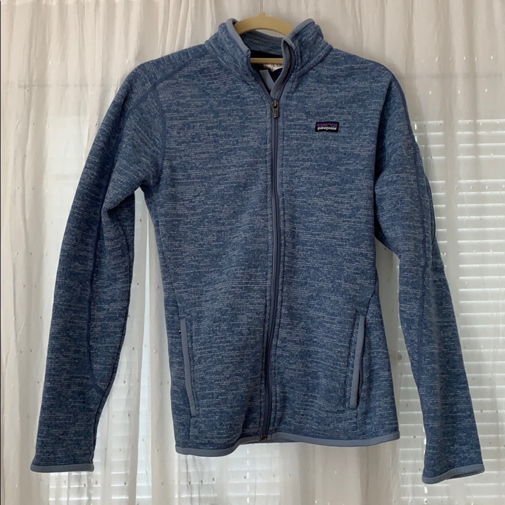 Patagonia zip up fleece jacket blue